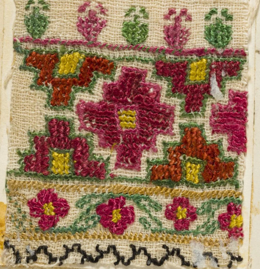 An illustration from [Embroidery sample book], 1800, leaf 25