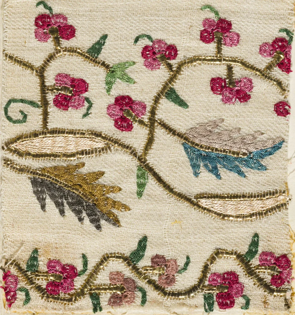 An illustration from [Embroidery sample book], 1800, leaf 6