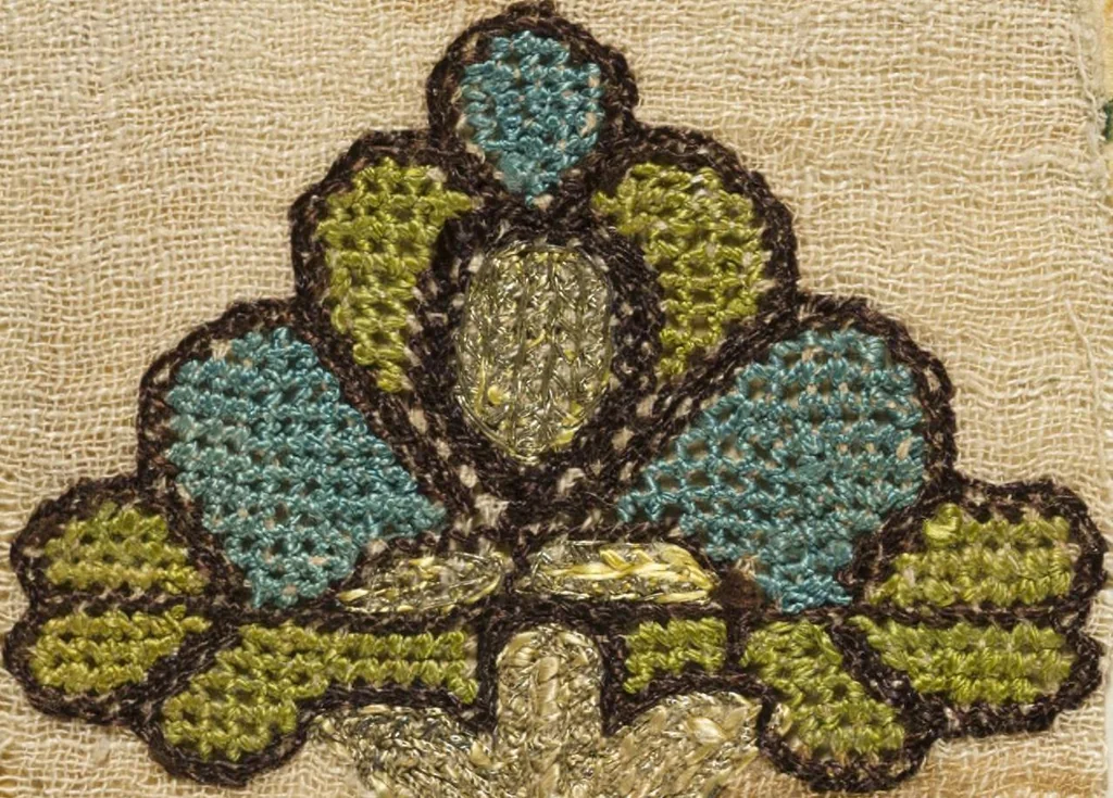 An illustration from [Embroidery sample book], 1800, leaf 9
