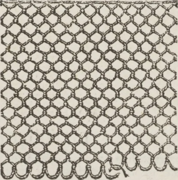 An illustration from Complete guide to the work-table : containing instructions in Berlin work, crochet, drawn-thread work, embroidery, knitting, knotting or macrame, lace, netting, poonah painting, & tatting, with numerous illustrations and coloured designs, 1884, leaf 133