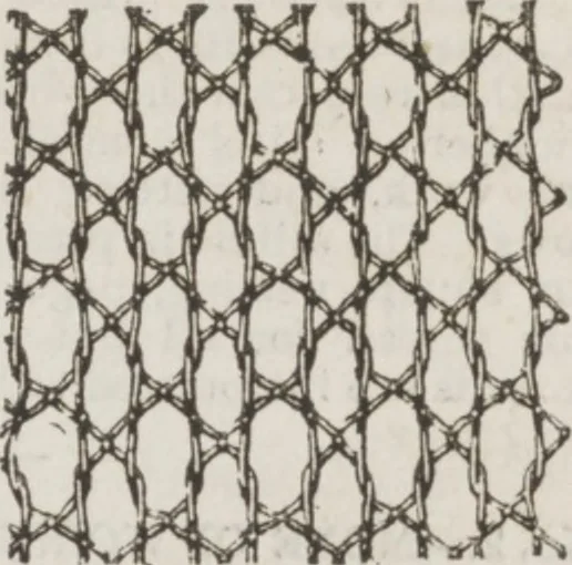 An illustration from Complete guide to the work-table : containing instructions in Berlin work, crochet, drawn-thread work, embroidery, knitting, knotting or macrame, lace, netting, poonah painting, & tatting, with numerous illustrations and coloured designs, 1884, leaf 133