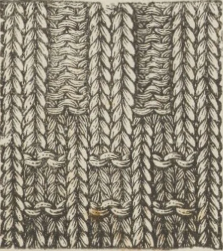 An illustration from Complete guide to the work-table : containing instructions in Berlin work, crochet, drawn-thread work, embroidery, knitting, knotting or macrame, lace, netting, poonah painting, & tatting, with numerous illustrations and coloured designs, 1884, leaf 52