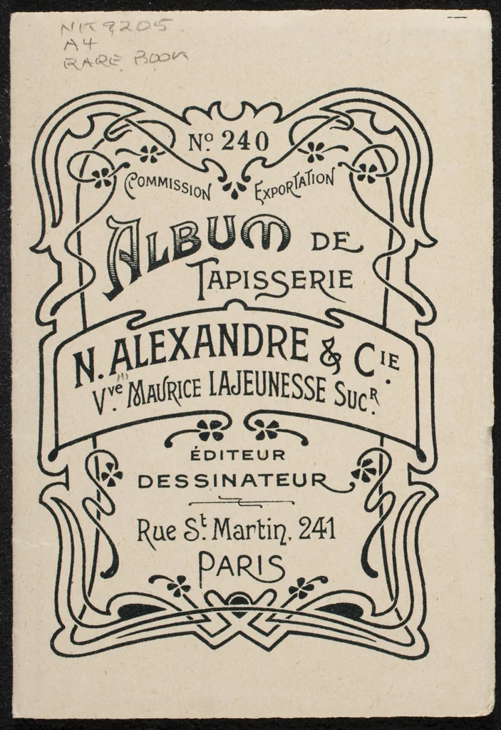 An illustration from Album de tapisserie, 1870, leaf 0