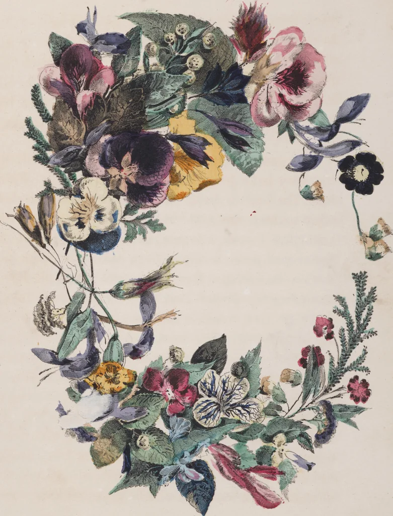An illustration from Leaf and flower pictures, and how to make them, 1859, leaf 32