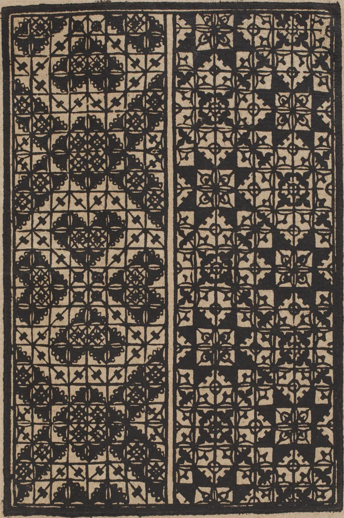 An illustration from Schön newes Modelbuch, von 540. schönen auszerwehlten Künstlichen, so wol Italiänischen, Französischen, Ni-derländischen, Engelländischen, als Teutschen Mödeln, 1622, leaf 12