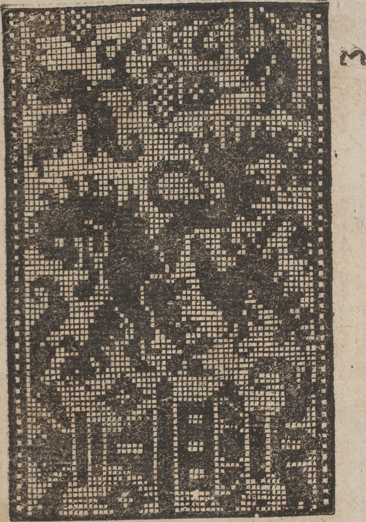 An illustration from Schön newes Modelbuch, von 540. schönen auszerwehlten Künstlichen, so wol Italiänischen, Französischen, Ni-derländischen, Engelländischen, als Teutschen Mödeln, 1622, leaf 122