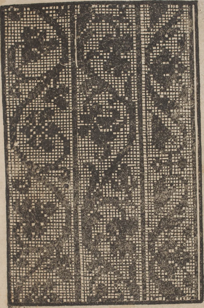 An illustration from Schön newes Modelbuch, von 540. schönen auszerwehlten Künstlichen, so wol Italiänischen, Französischen, Ni-derländischen, Engelländischen, als Teutschen Mödeln, 1622, leaf 126
