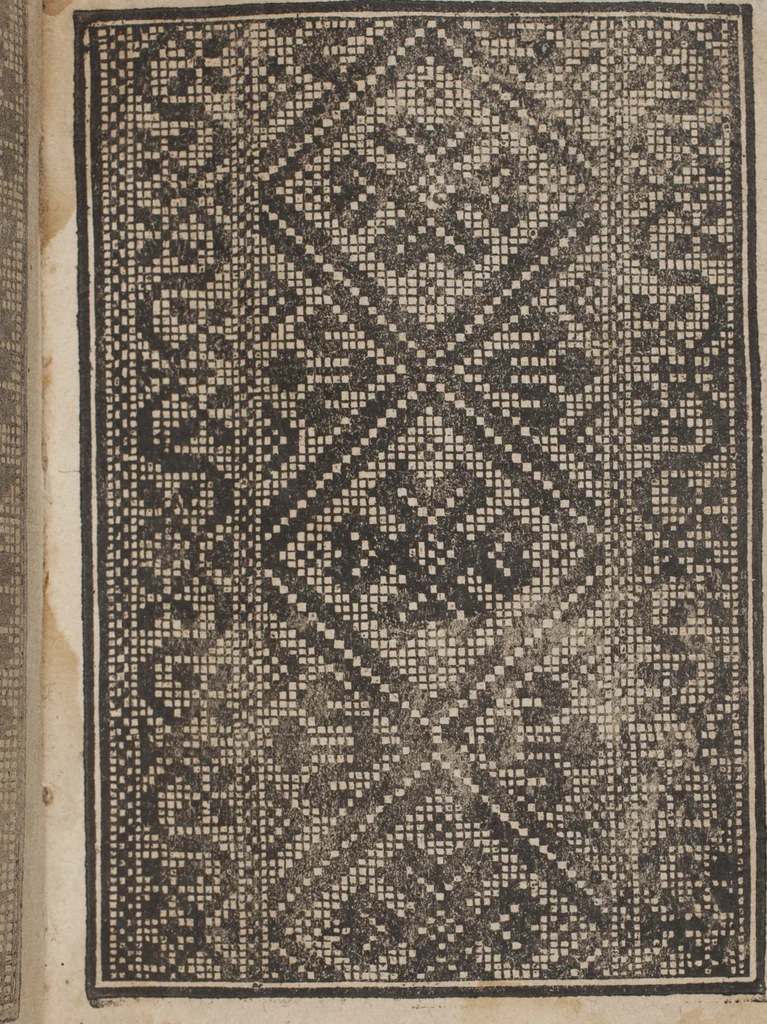 An illustration from Schön newes Modelbuch, von 540. schönen auszerwehlten Künstlichen, so wol Italiänischen, Französischen, Ni-derländischen, Engelländischen, als Teutschen Mödeln, 1622, leaf 132