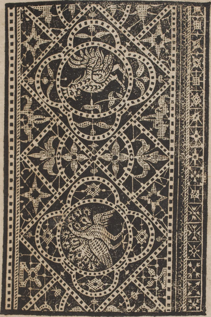 An illustration from Schön newes Modelbuch, von 540. schönen auszerwehlten Künstlichen, so wol Italiänischen, Französischen, Ni-derländischen, Engelländischen, als Teutschen Mödeln, 1622, leaf 154