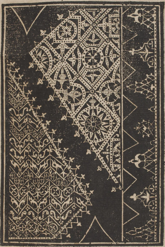 An illustration from Schön newes Modelbuch, von 540. schönen auszerwehlten Künstlichen, so wol Italiänischen, Französischen, Ni-derländischen, Engelländischen, als Teutschen Mödeln, 1622, leaf 160