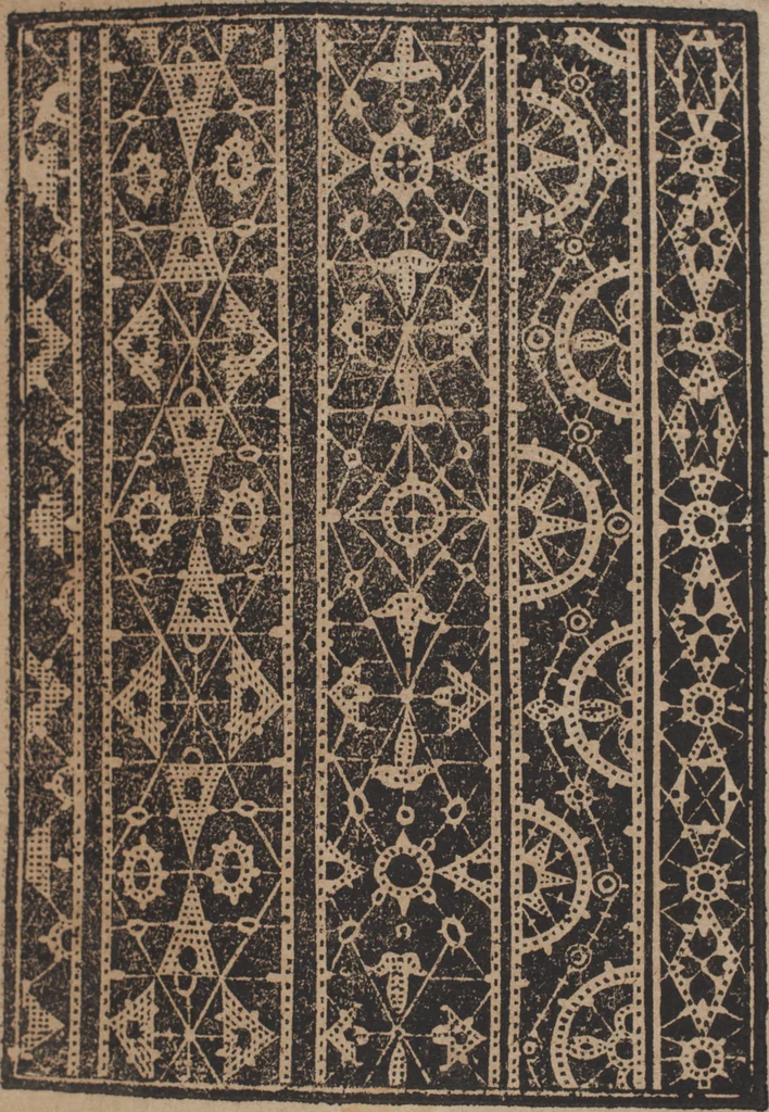 An illustration from Schön newes Modelbuch, von 540. schönen auszerwehlten Künstlichen, so wol Italiänischen, Französischen, Ni-derländischen, Engelländischen, als Teutschen Mödeln, 1622, leaf 168