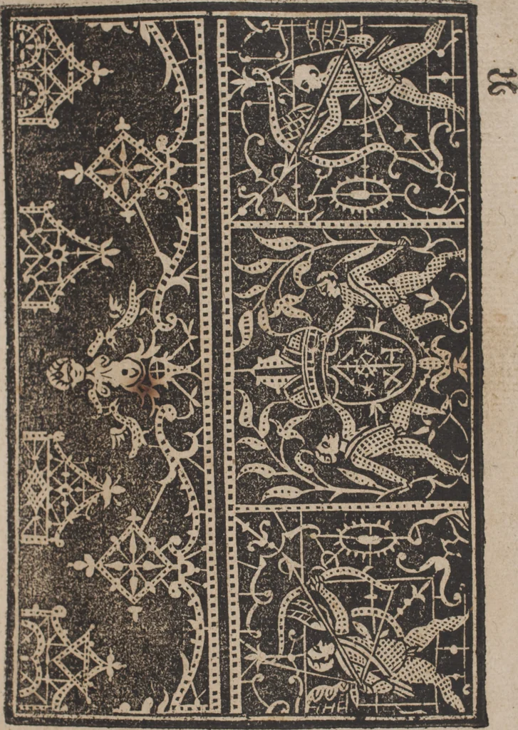 An illustration from Schön newes Modelbuch, von 540. schönen auszerwehlten Künstlichen, so wol Italiänischen, Französischen, Ni-derländischen, Engelländischen, als Teutschen Mödeln, 1622, leaf 178