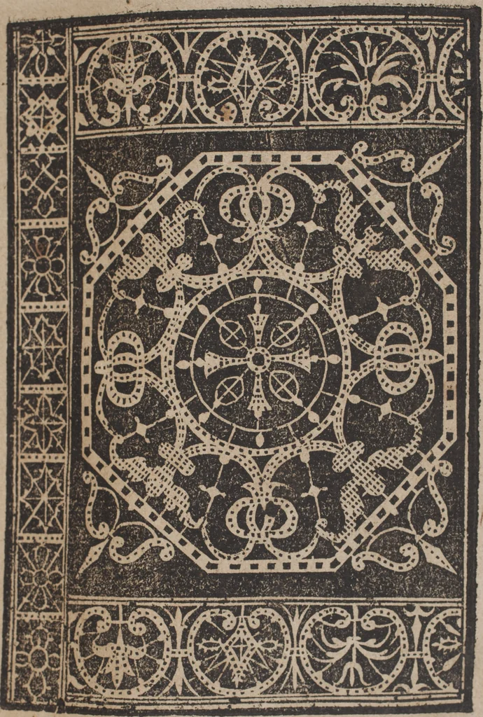 An illustration from Schön newes Modelbuch, von 540. schönen auszerwehlten Künstlichen, so wol Italiänischen, Französischen, Ni-derländischen, Engelländischen, als Teutschen Mödeln, 1622, leaf 186