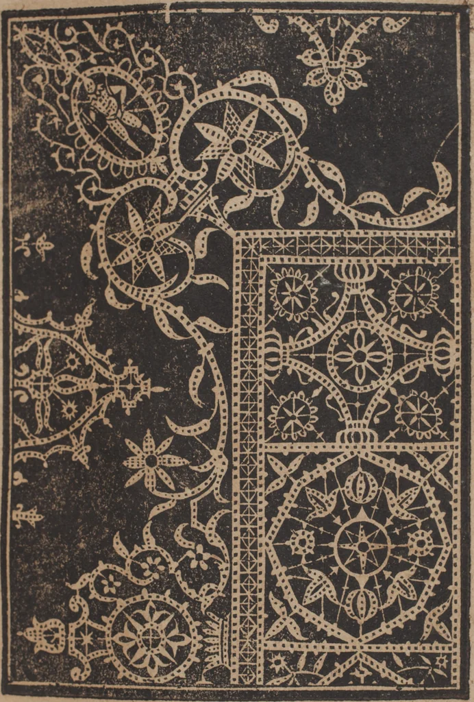 An illustration from Schön newes Modelbuch, von 540. schönen auszerwehlten Künstlichen, so wol Italiänischen, Französischen, Ni-derländischen, Engelländischen, als Teutschen Mödeln, 1622, leaf 198