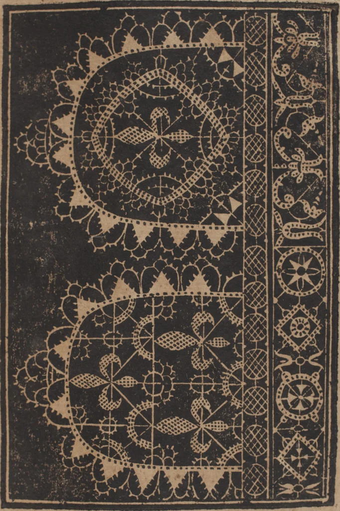 An illustration from Schön newes Modelbuch, von 540. schönen auszerwehlten Künstlichen, so wol Italiänischen, Französischen, Ni-derländischen, Engelländischen, als Teutschen Mödeln, 1622, leaf 208