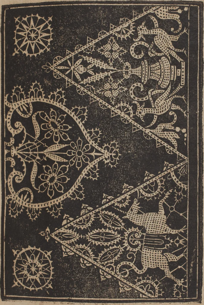 An illustration from Schön newes Modelbuch, von 540. schönen auszerwehlten Künstlichen, so wol Italiänischen, Französischen, Ni-derländischen, Engelländischen, als Teutschen Mödeln, 1622, leaf 222