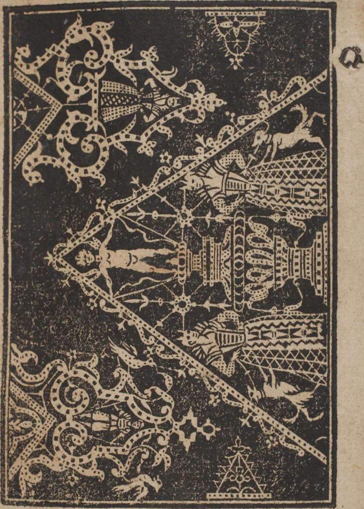 An illustration from Schön newes Modelbuch, von 540. schönen auszerwehlten Künstlichen, so wol Italiänischen, Französischen, Ni-derländischen, Engelländischen, als Teutschen Mödeln, 1622, leaf 226