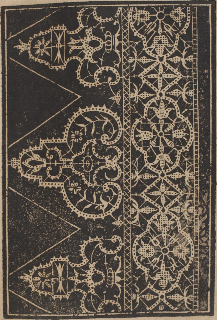 An illustration from Schön newes Modelbuch, von 540. schönen auszerwehlten Künstlichen, so wol Italiänischen, Französischen, Ni-derländischen, Engelländischen, als Teutschen Mödeln, 1622, leaf 232