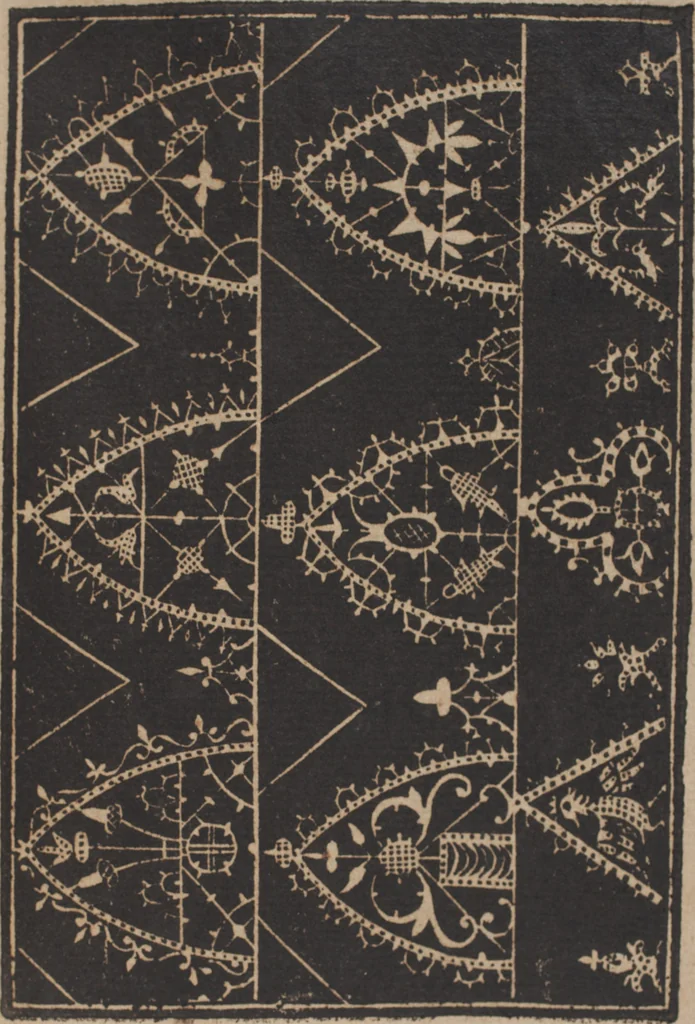 An illustration from Schön newes Modelbuch, von 540. schönen auszerwehlten Künstlichen, so wol Italiänischen, Französischen, Ni-derländischen, Engelländischen, als Teutschen Mödeln, 1622, leaf 236
