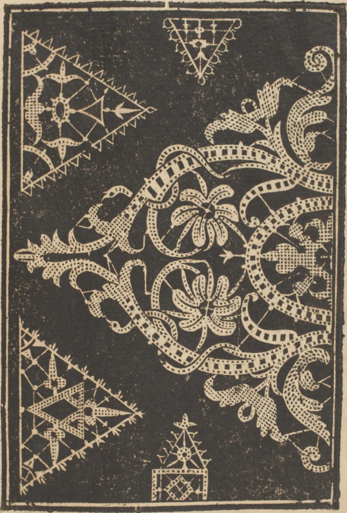 An illustration from Schön newes Modelbuch, von 540. schönen auszerwehlten Künstlichen, so wol Italiänischen, Französischen, Ni-derländischen, Engelländischen, als Teutschen Mödeln, 1622, leaf 238