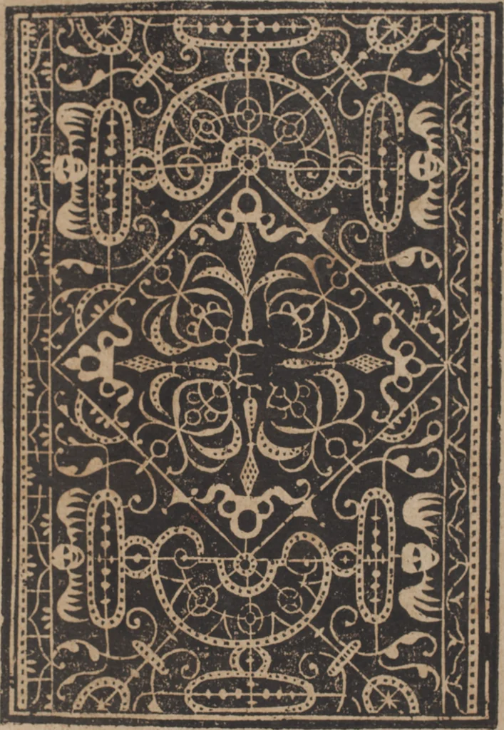 An illustration from Schön newes Modelbuch, von 540. schönen auszerwehlten Künstlichen, so wol Italiänischen, Französischen, Ni-derländischen, Engelländischen, als Teutschen Mödeln, 1622, leaf 262