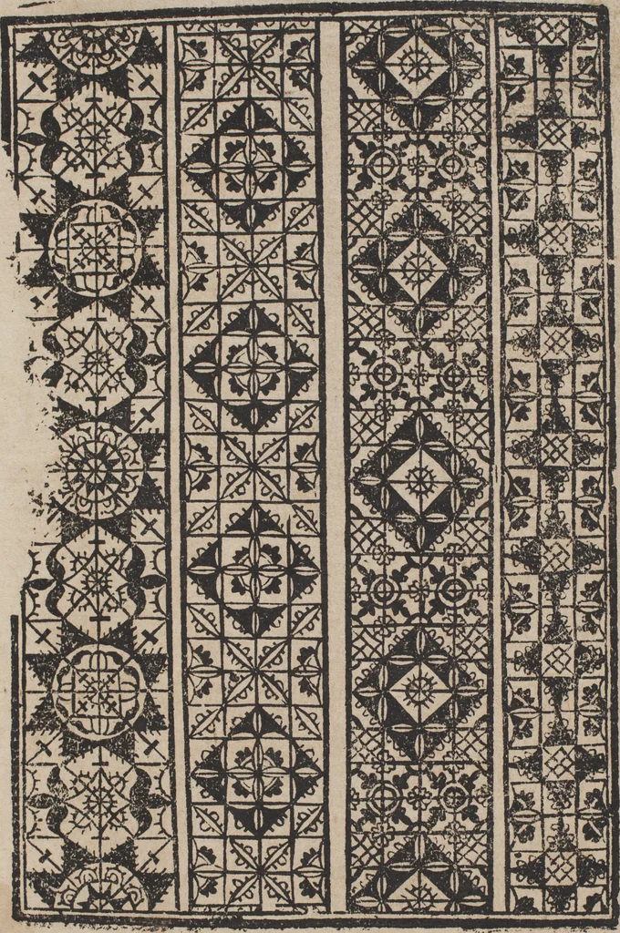An illustration from Schön newes Modelbuch, von 540. schönen auszerwehlten Künstlichen, so wol Italiänischen, Französischen, Ni-derländischen, Engelländischen, als Teutschen Mödeln, 1622, leaf 28