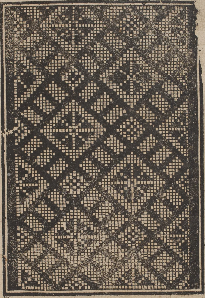 An illustration from Schön newes Modelbuch, von 540. schönen auszerwehlten Künstlichen, so wol Italiänischen, Französischen, Ni-derländischen, Engelländischen, als Teutschen Mödeln, 1622, leaf 38