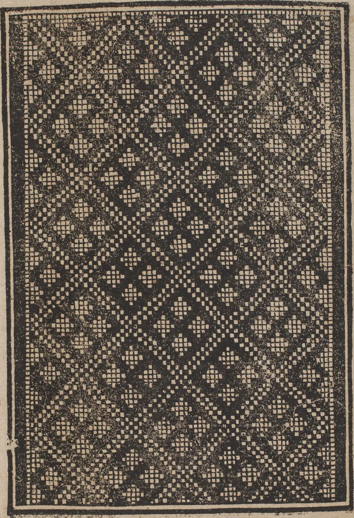 An illustration from Schön newes Modelbuch, von 540. schönen auszerwehlten Künstlichen, so wol Italiänischen, Französischen, Ni-derländischen, Engelländischen, als Teutschen Mödeln, 1622, leaf 46