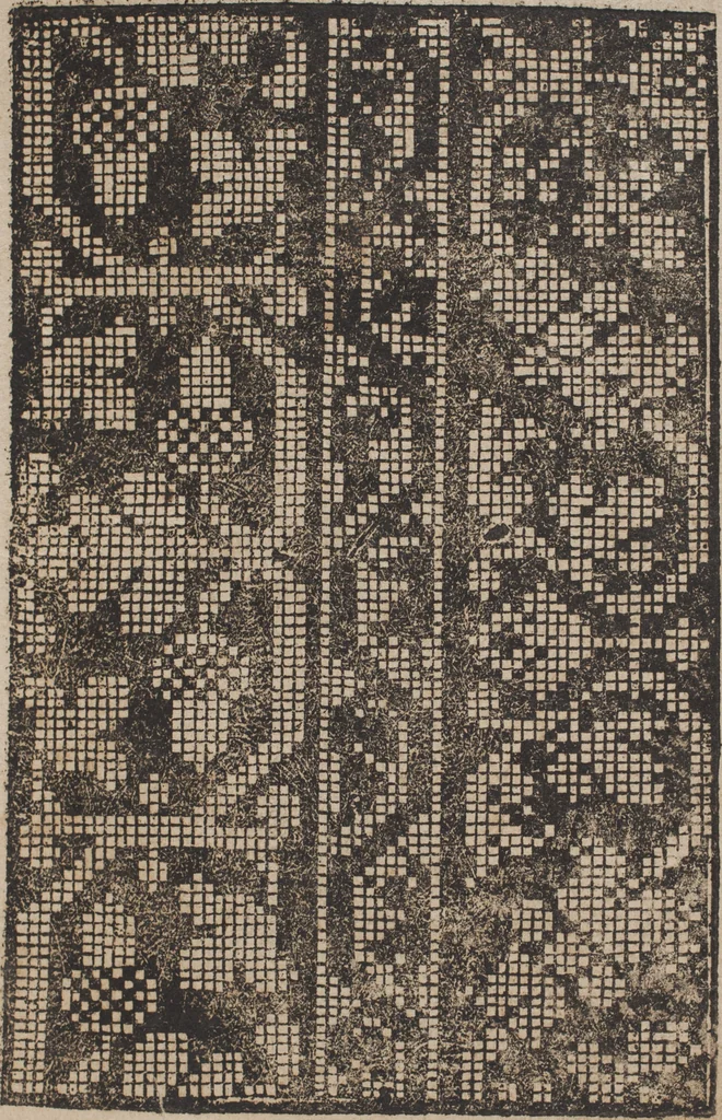An illustration from Schön newes Modelbuch, von 540. schönen auszerwehlten Künstlichen, so wol Italiänischen, Französischen, Ni-derländischen, Engelländischen, als Teutschen Mödeln, 1622, leaf 56