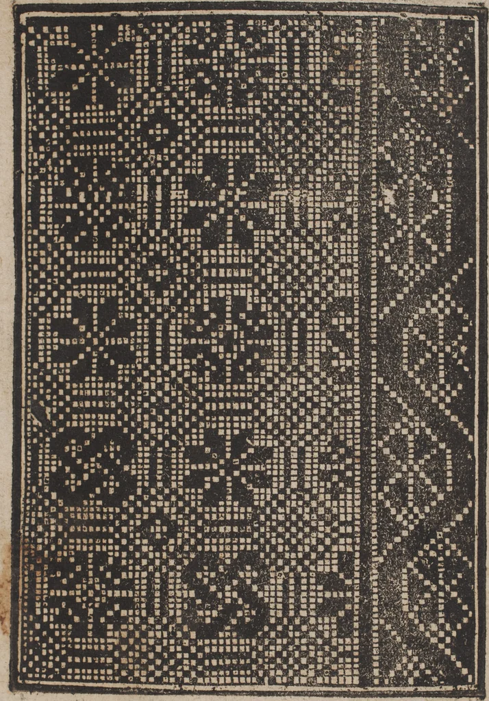 An illustration from Schön newes Modelbuch, von 540. schönen auszerwehlten Künstlichen, so wol Italiänischen, Französischen, Ni-derländischen, Engelländischen, als Teutschen Mödeln, 1622, leaf 70