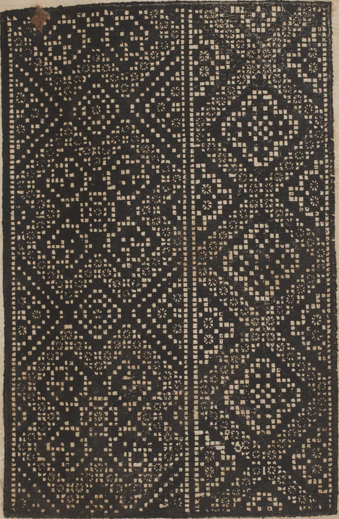 An illustration from Schön newes Modelbuch, von 540. schönen auszerwehlten Künstlichen, so wol Italiänischen, Französischen, Ni-derländischen, Engelländischen, als Teutschen Mödeln, 1622, leaf 76