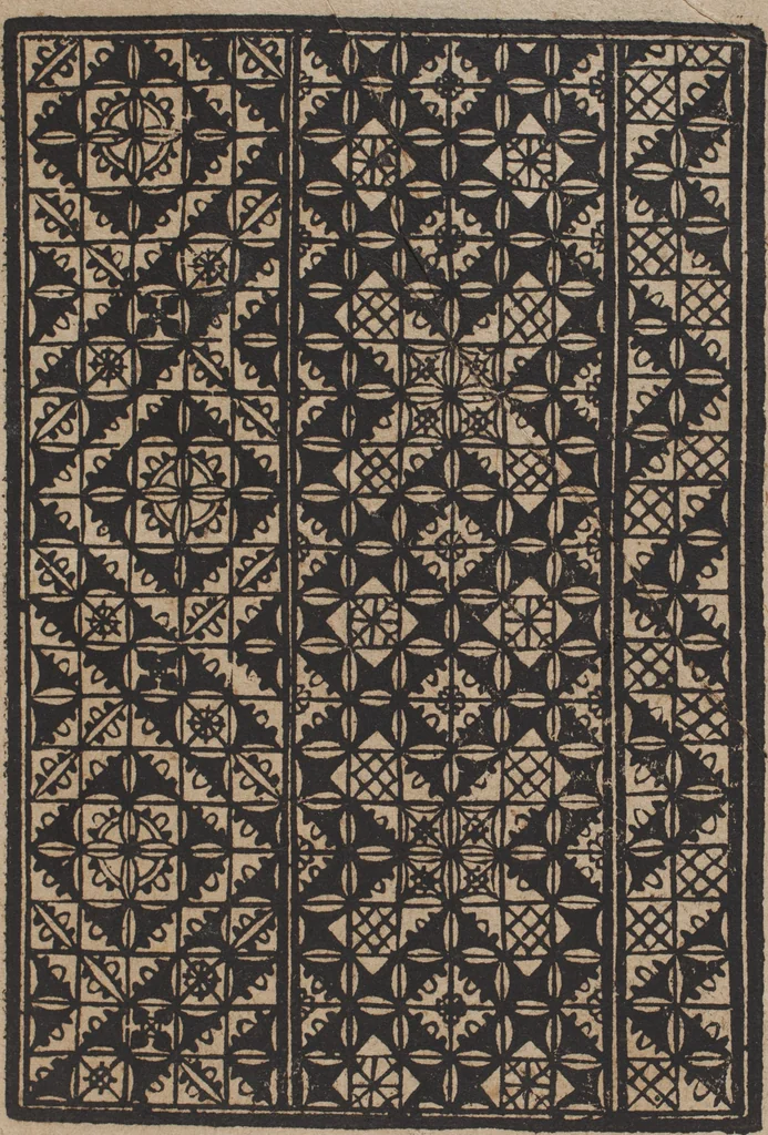 An illustration from Schön newes Modelbuch, von 540. schönen auszerwehlten Künstlichen, so wol Italiänischen, Französischen, Ni-derländischen, Engelländischen, als Teutschen Mödeln, 1622, leaf 8