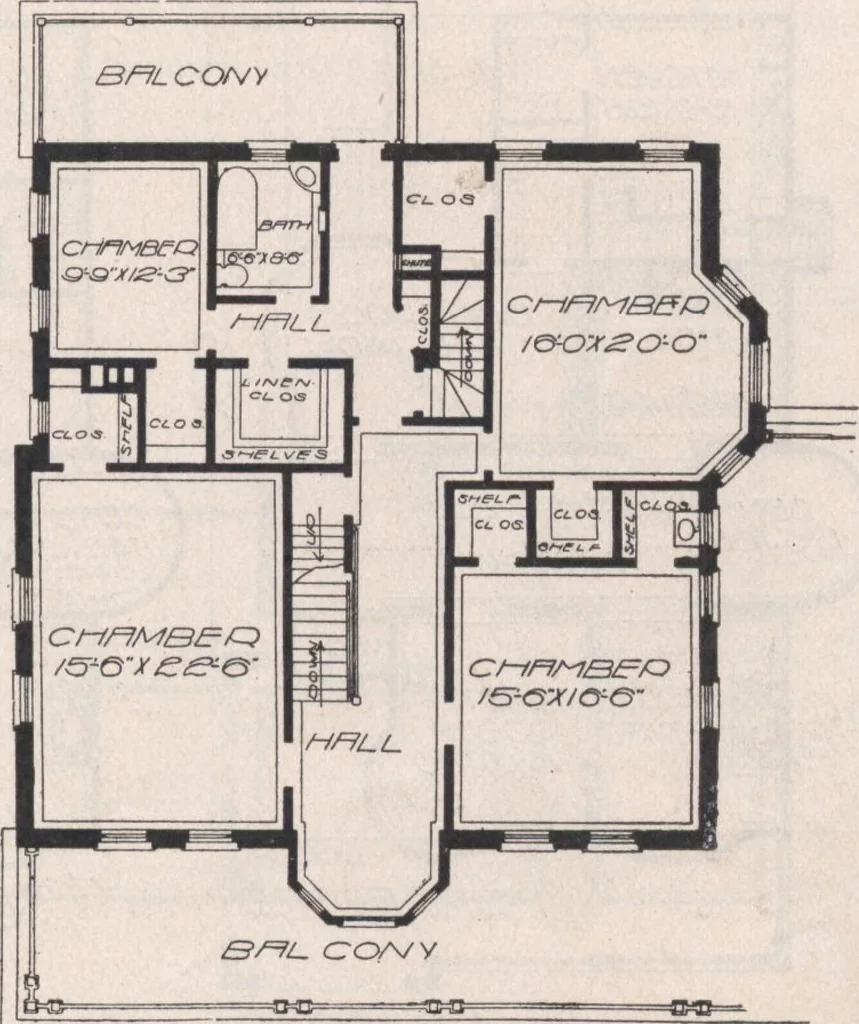 An illustration from Keith's architectural studies, no.8, 1905, leaf 100