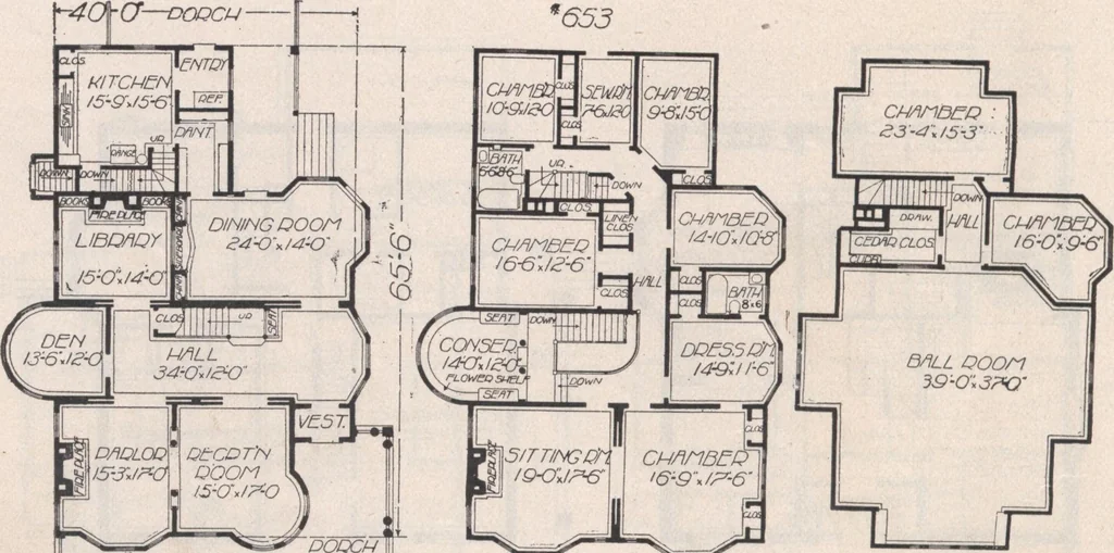 An illustration from Keith's architectural studies, no.8, 1905, leaf 101