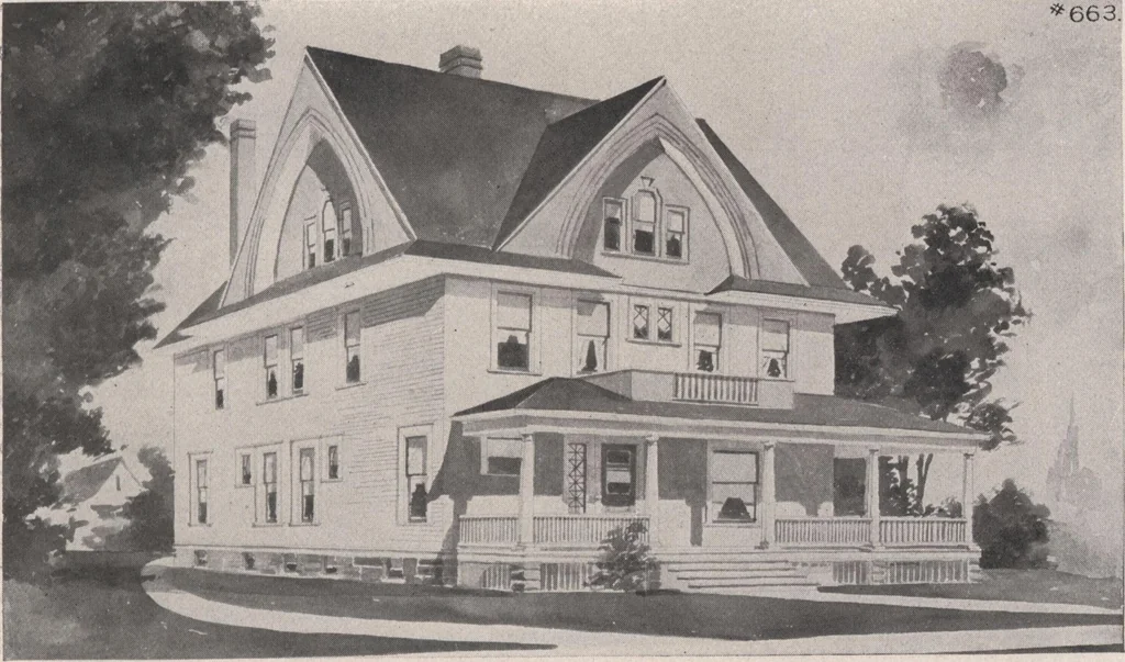 An illustration from Keith's architectural studies, no.8, 1905, leaf 102