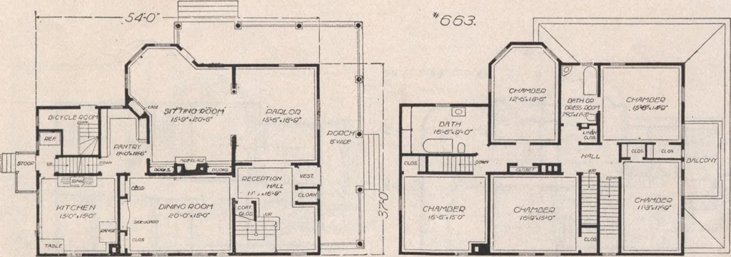 An illustration from Keith's architectural studies, no.8, 1905, leaf 102