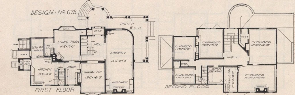 An illustration from Keith's architectural studies, no.8, 1905, leaf 103