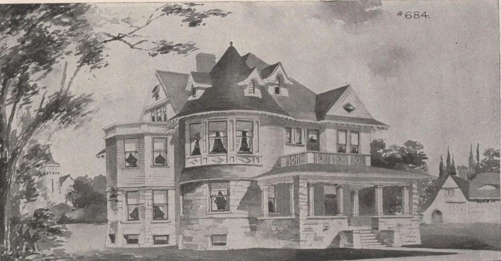 An illustration from Keith's architectural studies, no.8, 1905, leaf 104