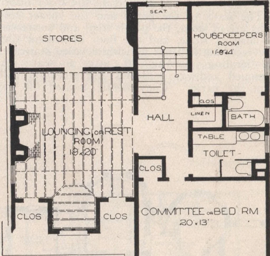 An illustration from Keith's architectural studies, no.8, 1905, leaf 105