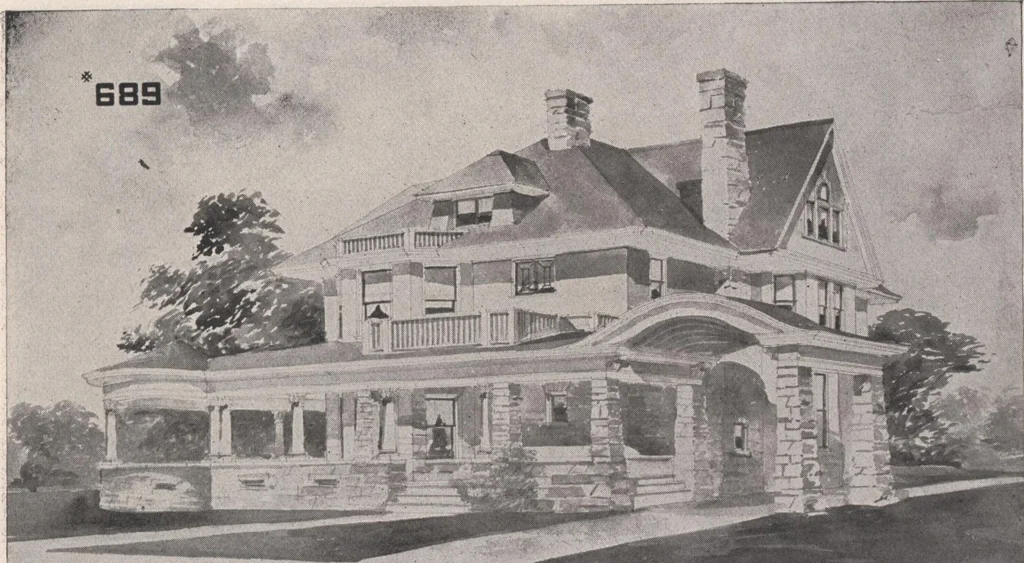 An illustration from Keith's architectural studies, no.8, 1905, leaf 106