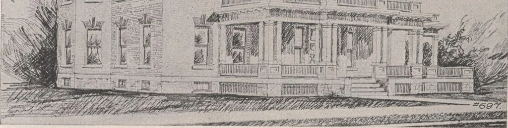 An illustration from Keith's architectural studies, no.8, 1905, leaf 107