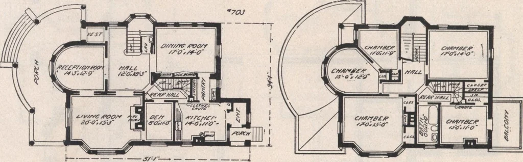 An illustration from Keith's architectural studies, no.8, 1905, leaf 109