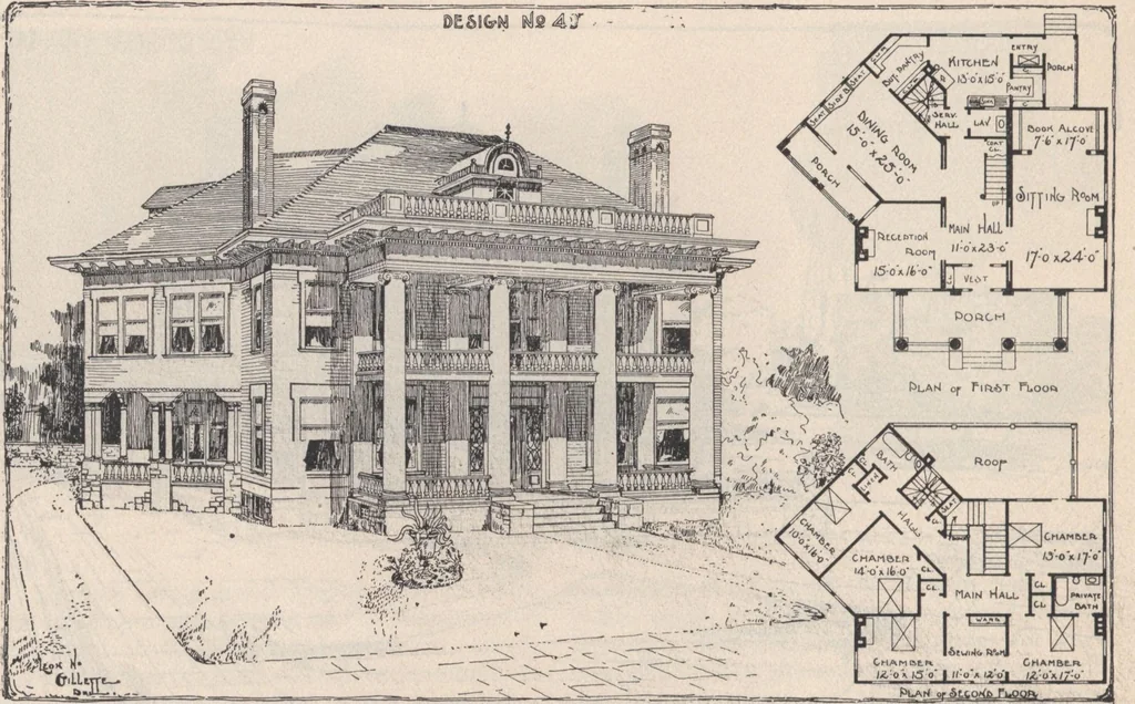 An illustration from Keith's architectural studies, no.8, 1905, leaf 11