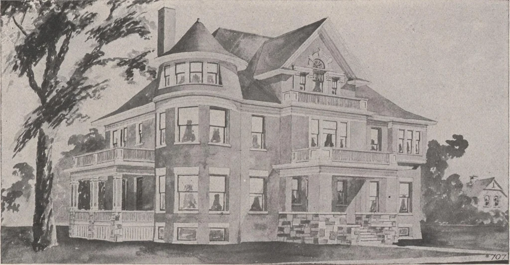 An illustration from Keith's architectural studies, no.8, 1905, leaf 110