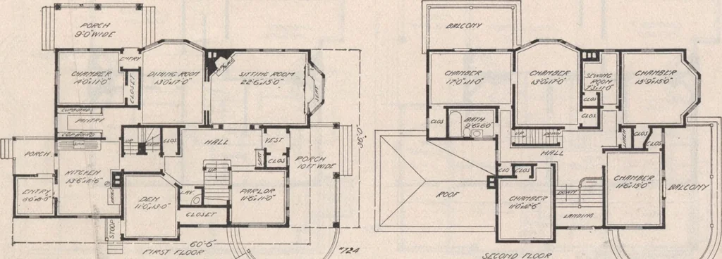An illustration from Keith's architectural studies, no.8, 1905, leaf 112