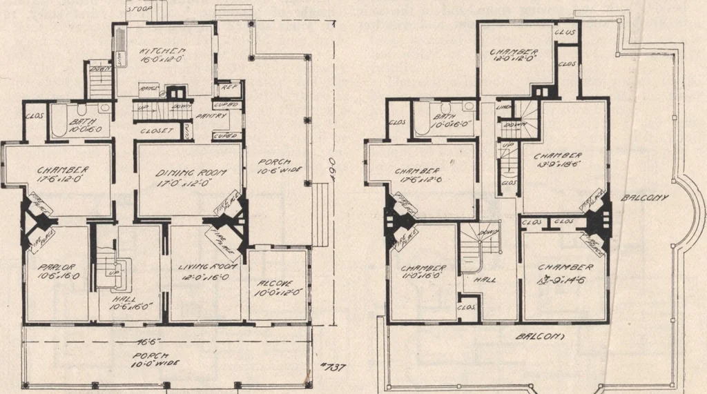 An illustration from Keith's architectural studies, no.8, 1905, leaf 113