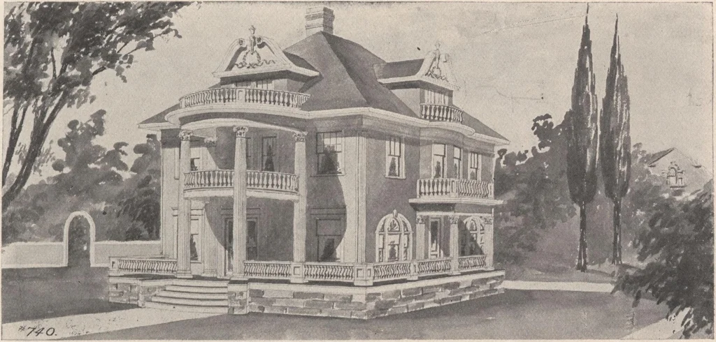 An illustration from Keith's architectural studies, no.8, 1905, leaf 114