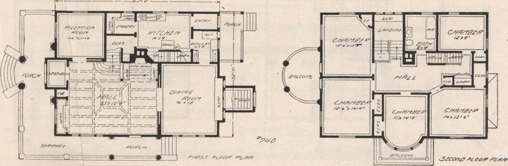 An illustration from Keith's architectural studies, no.8, 1905, leaf 114