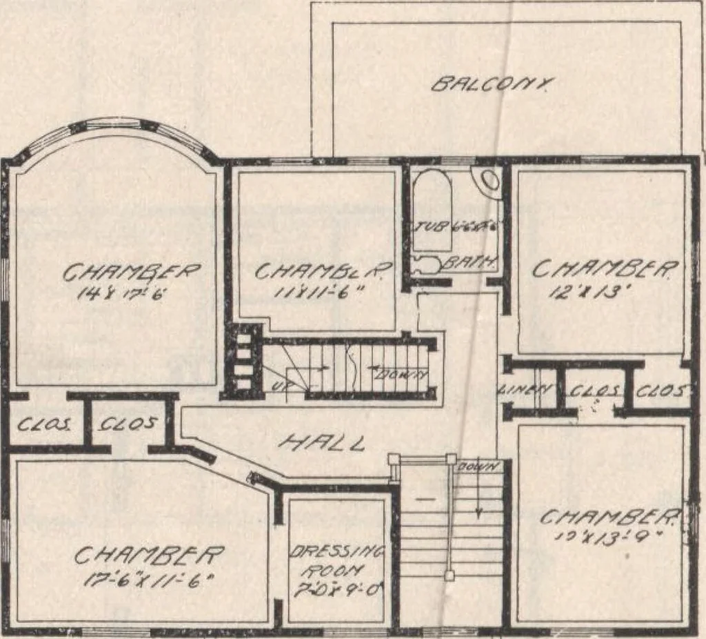 An illustration from Keith's architectural studies, no.8, 1905, leaf 115