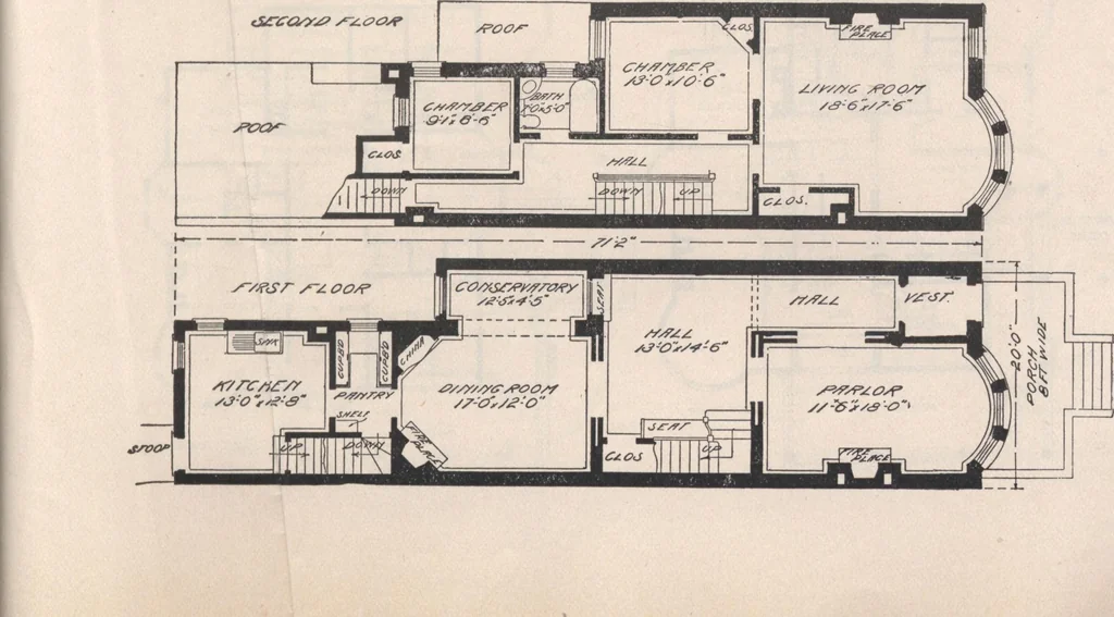 An illustration from Keith's architectural studies, no.8, 1905, leaf 116